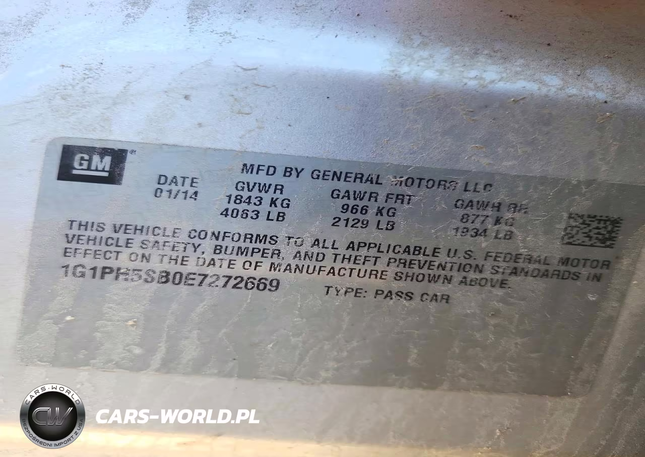 2014 Chevrolet Cruze Eco VIN:1G1PH5SB0E7272669 - 12