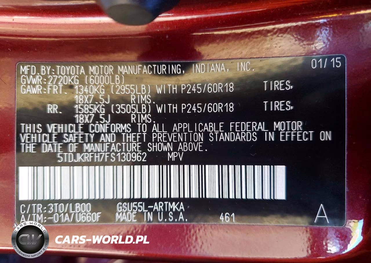 2015 Toyota Highlander Xle VIN:5TDJKRFH7FS130962 - 14