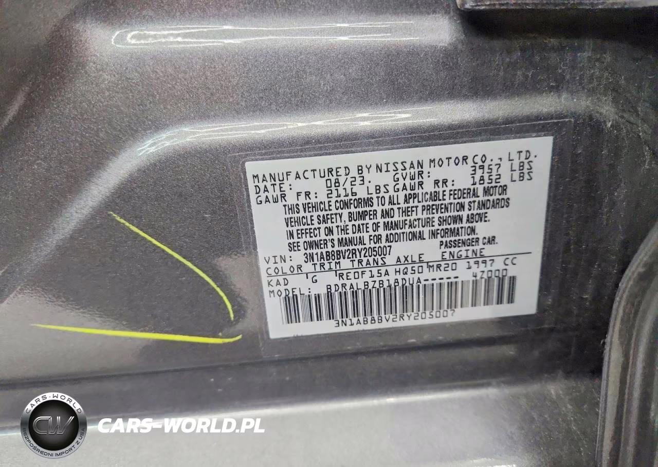 2024 Nissan Sentra S VIN:3N1AB8BV2RY205007 - 13