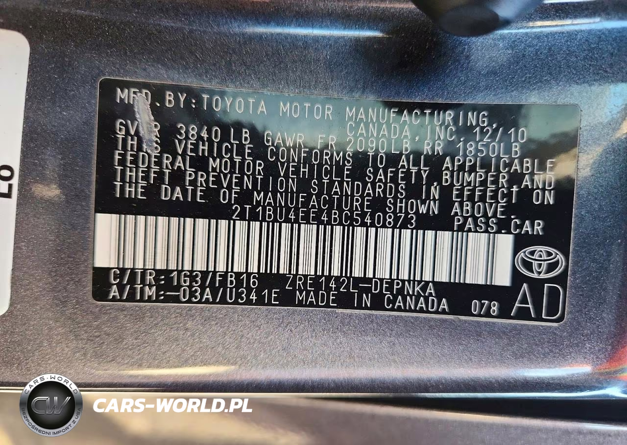 2011 Toyota Corolla Le VIN:2T1BU4EE4BC540873 - 13