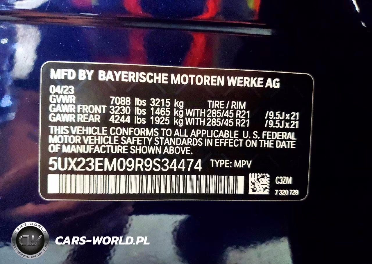 2024 BMW X7 xDrive40I VIN:5UX23EM09R9S34474 - 13