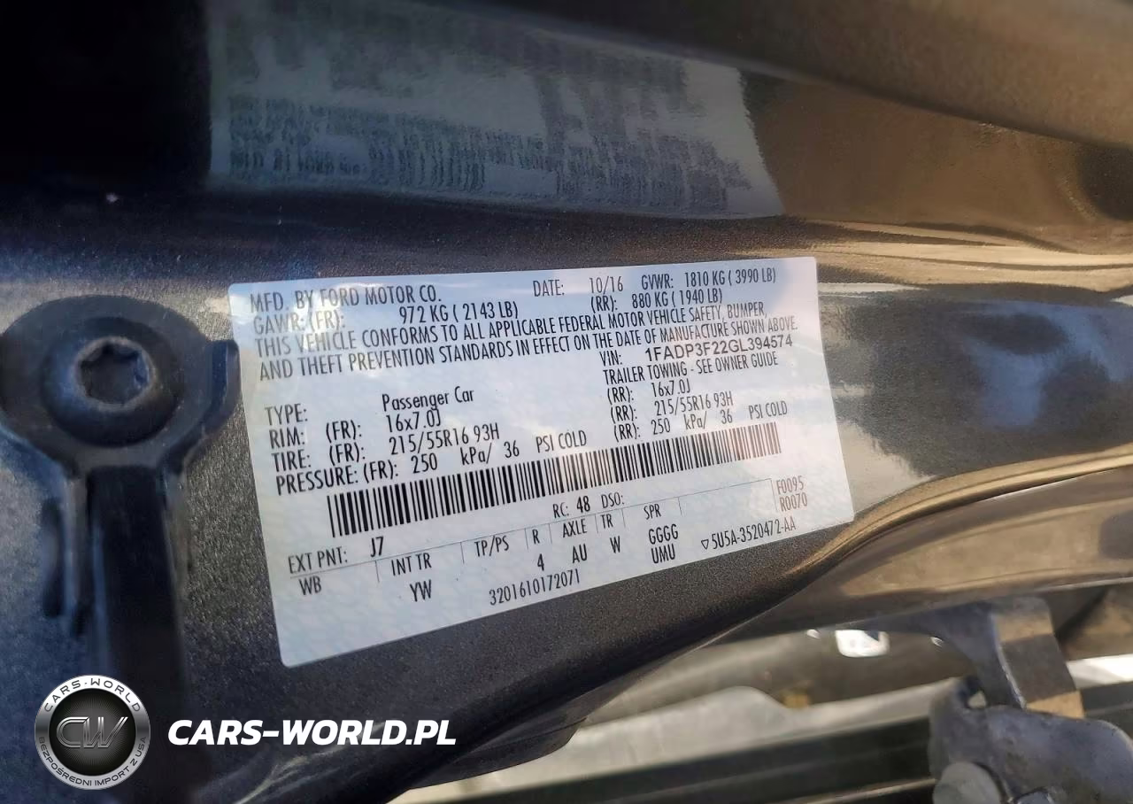 2016 Ford Focus Se VIN:1FADP3F22GL394574 - 12