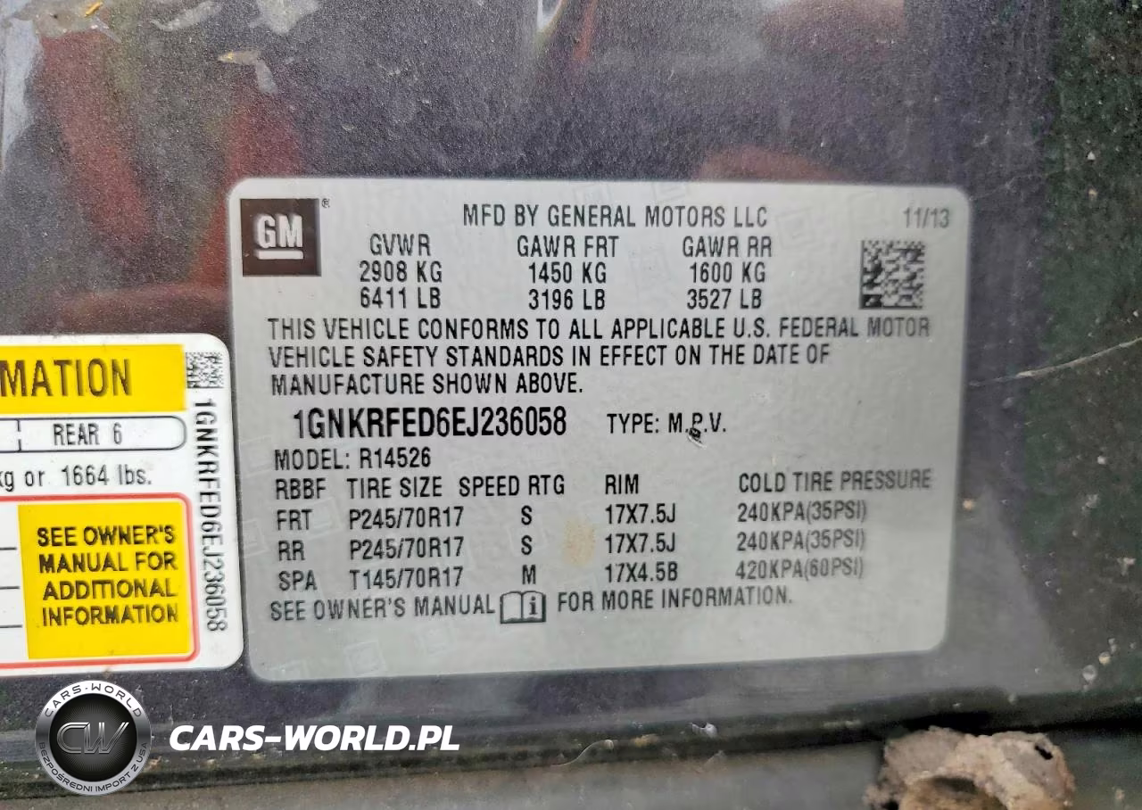 2014 Chevrolet Traverse Ls VIN:1GNKRFED6EJ236058 - 13