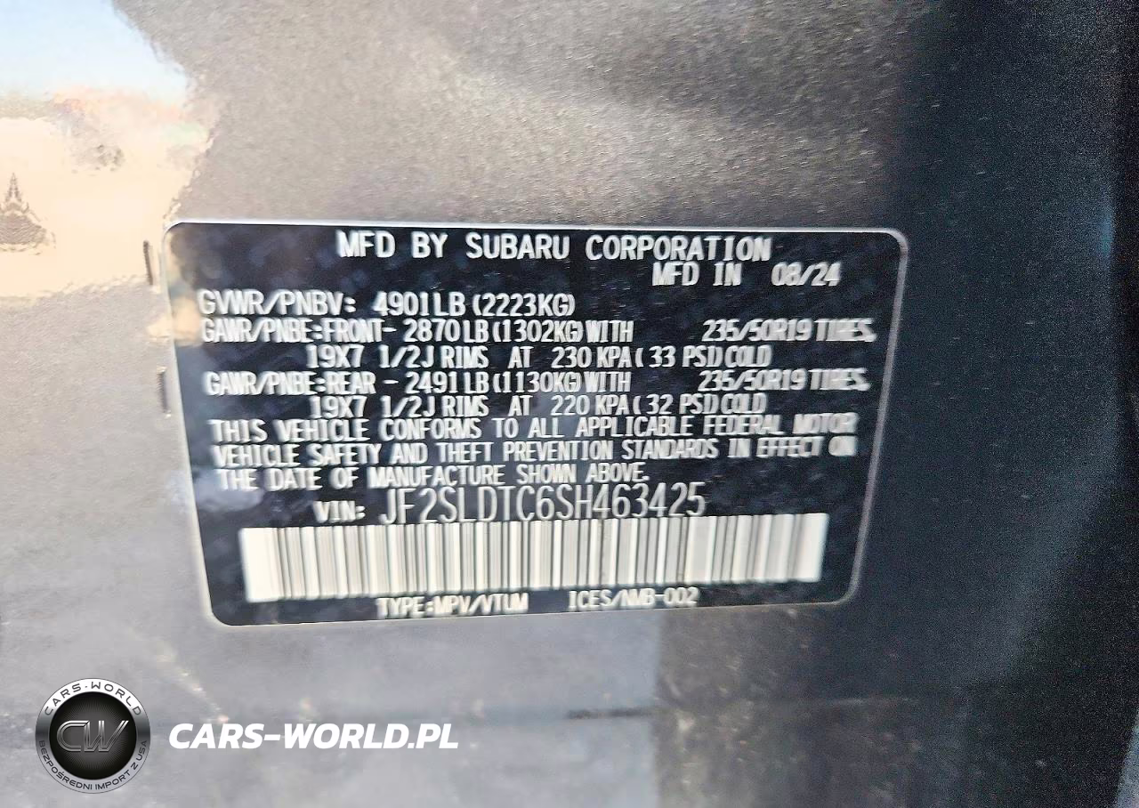 2025 Subaru Forester VIN:JF2SLDTC6SH463425 - 12