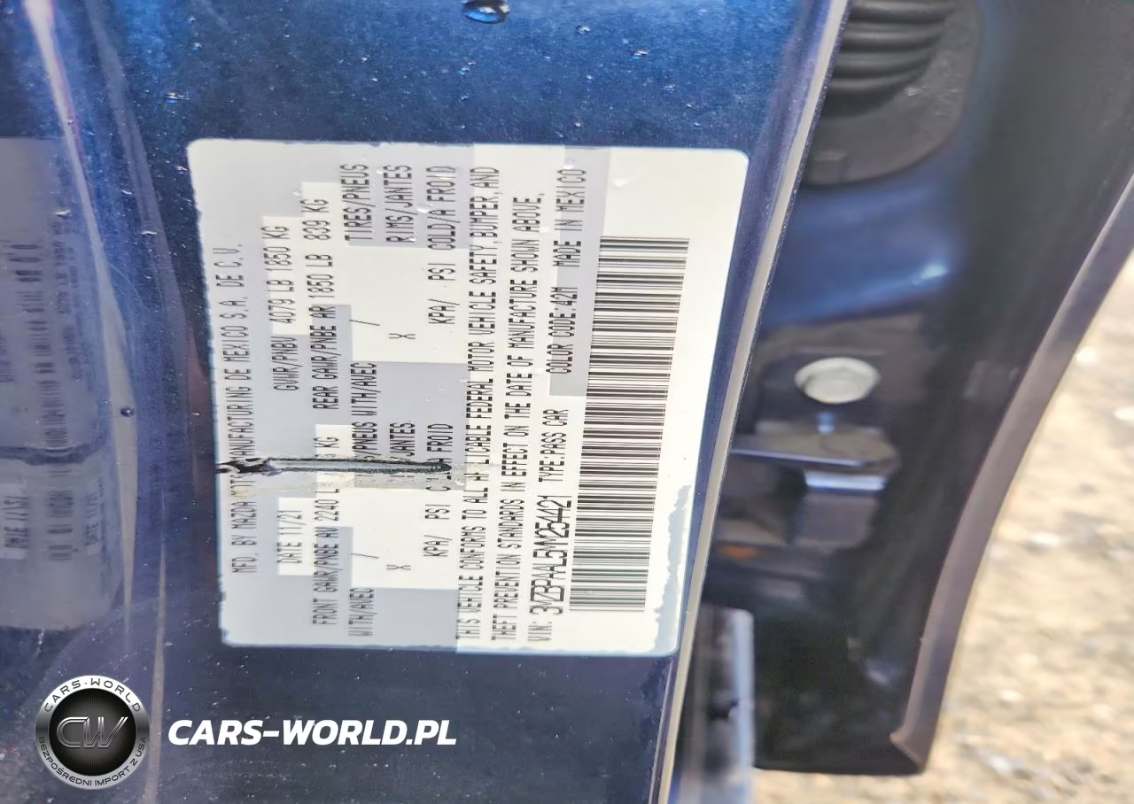 2021 Mazda 3 VIN:3MZBPAAL5MM254421 - 12