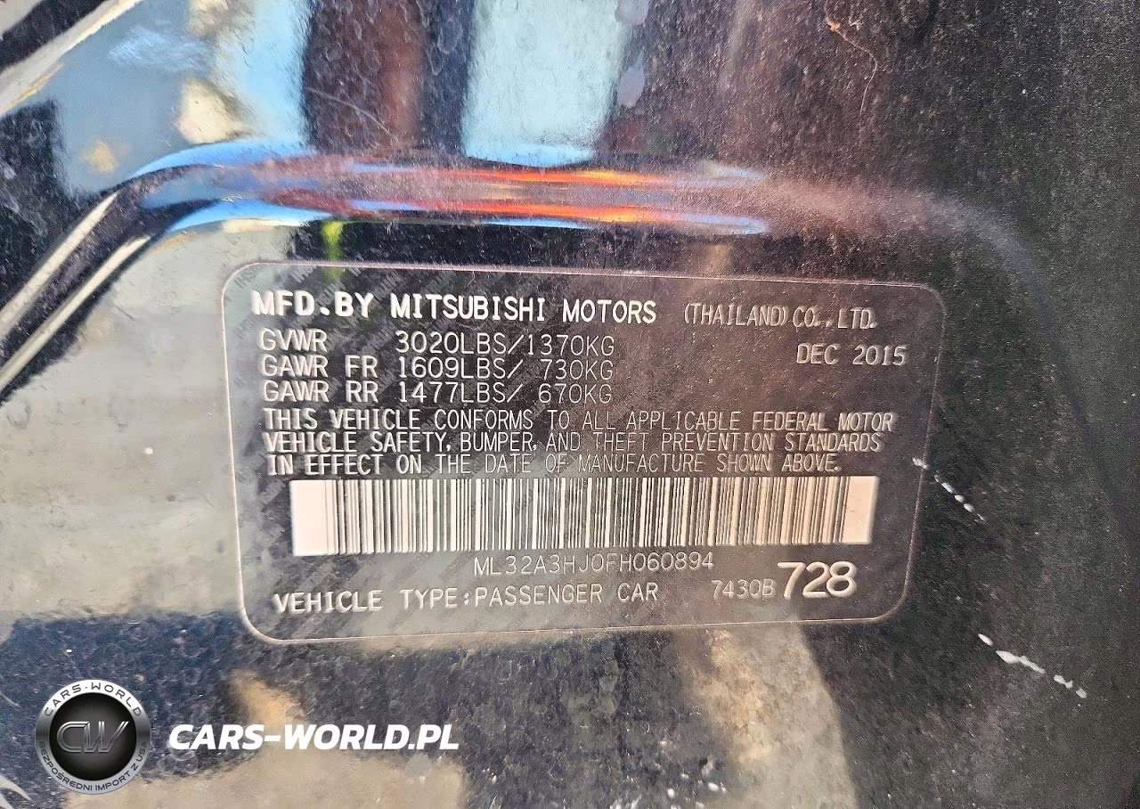 2015 Mitsubishi Mirage De VIN:ML32A3HJ0FH060894 - 12