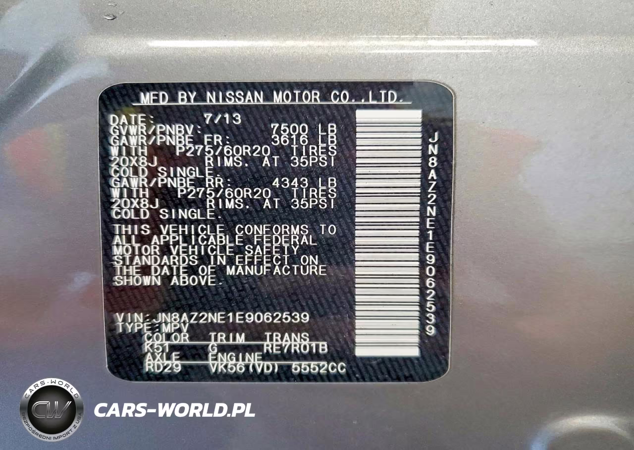 2014 Infiniti Qx80 Base VIN:JN8AZ2NE1E9062539 - 13