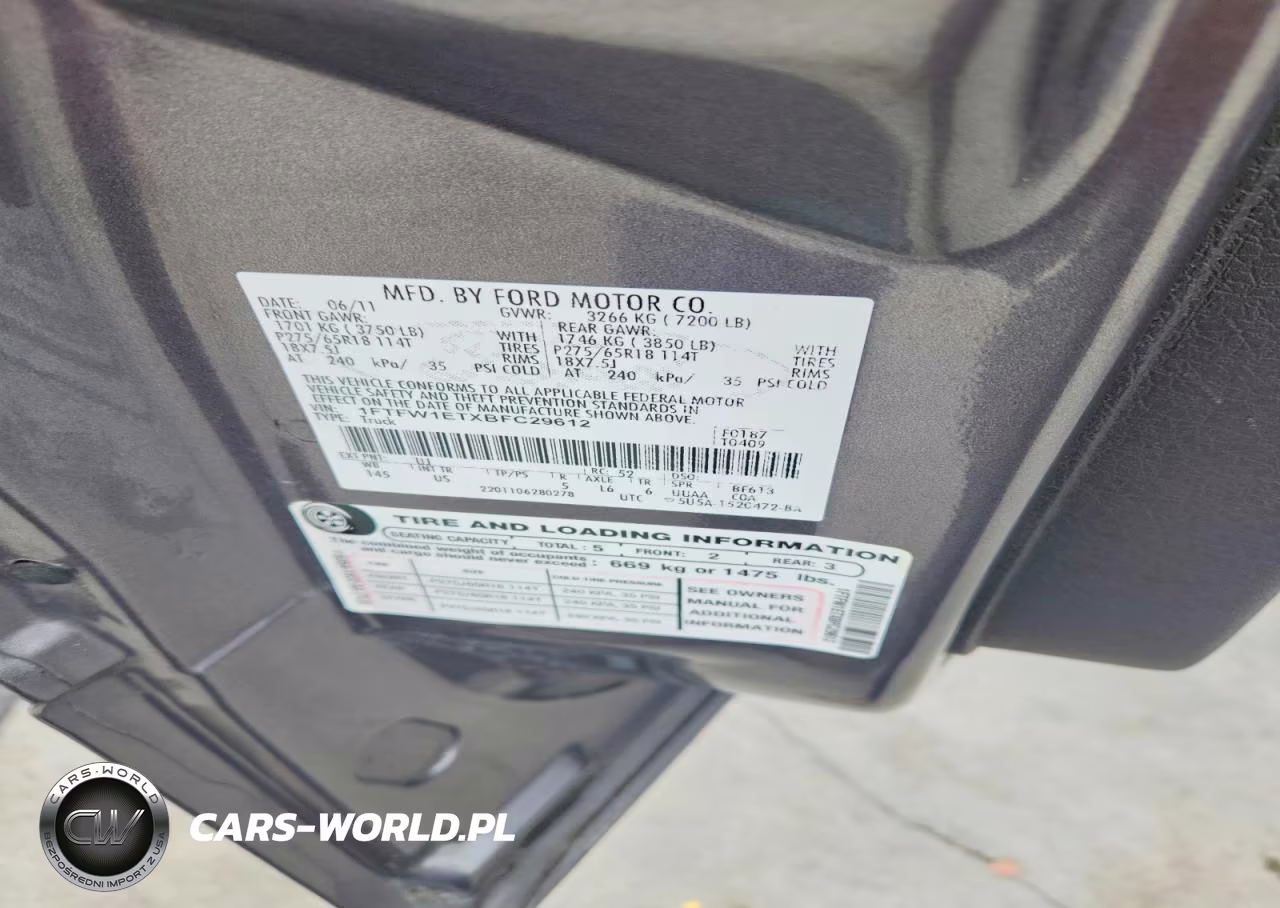 2011 Ford F150 Supercrew VIN:1FTFW1ETXBFC29612 - 12