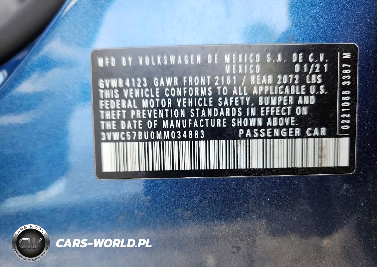2021 Volkswagen Jetta S VIN:3VWC57BU0MM034883 - 12