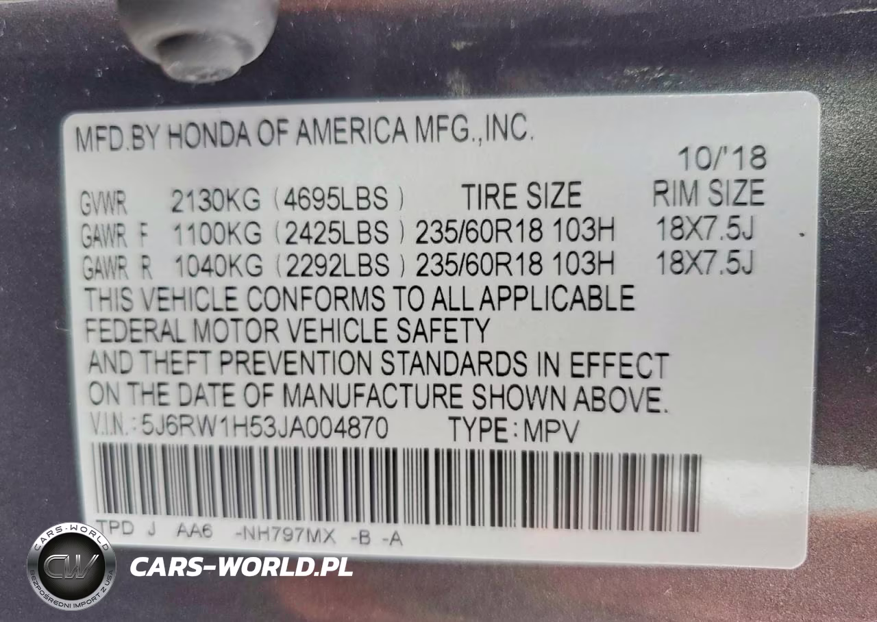 2018 Honda Cr-V Ex VIN:5J6RW1H53JA004870 - 14