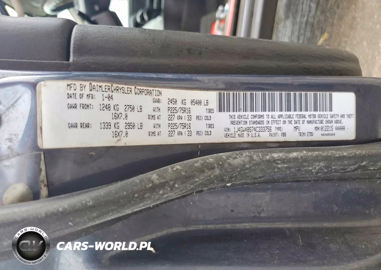 2004 Jeep Grand Cherokee Laredo VIN:1J4GW48S74C333756 - 13