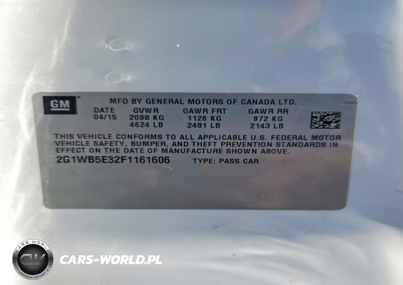 2015 Chevrolet Impala Limited Lt VIN:2G1WB5E32F1161606 - 13