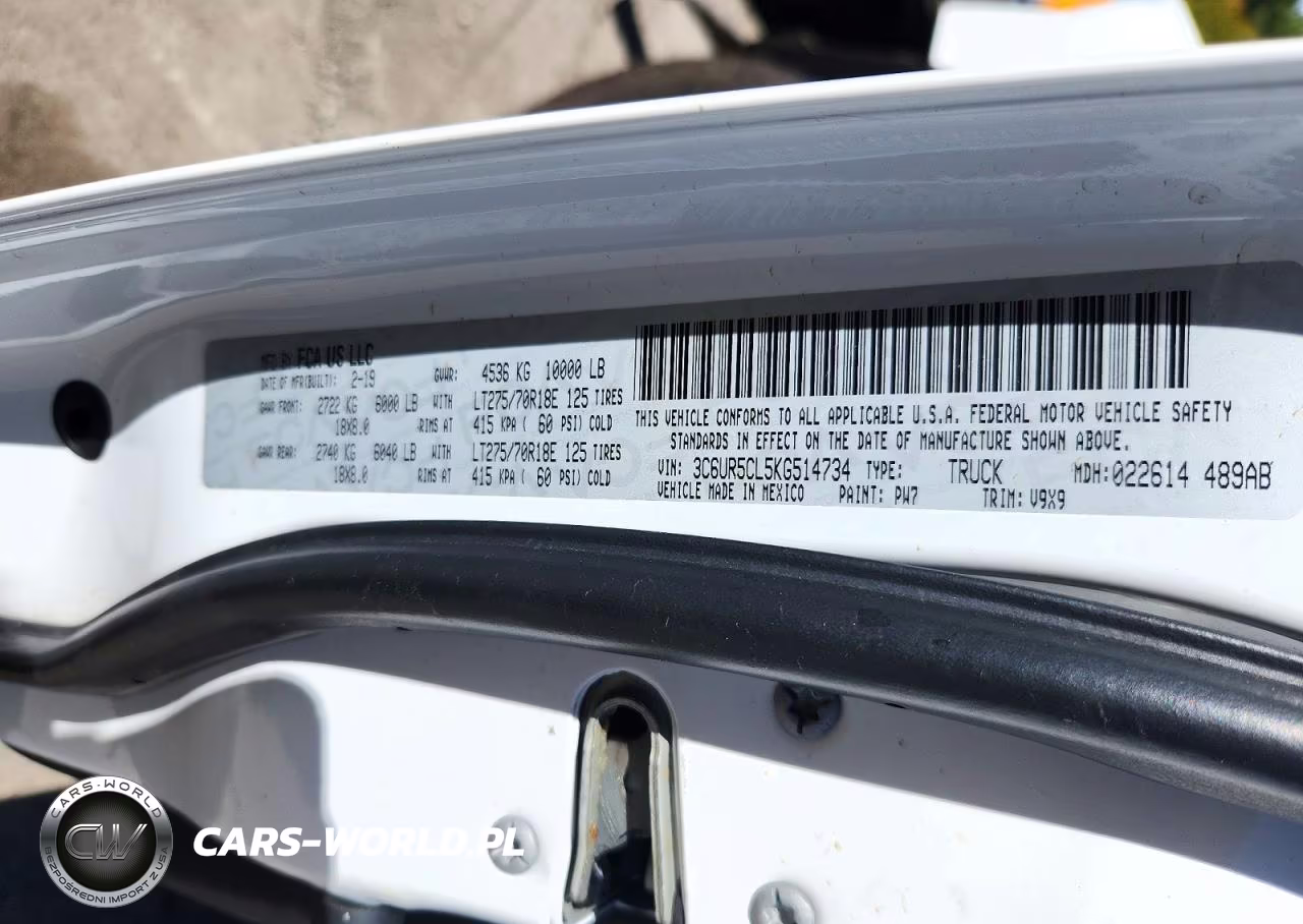 2019 Ram 2500 Tradesman VIN:3C6UR5CL5KG514734 - 12