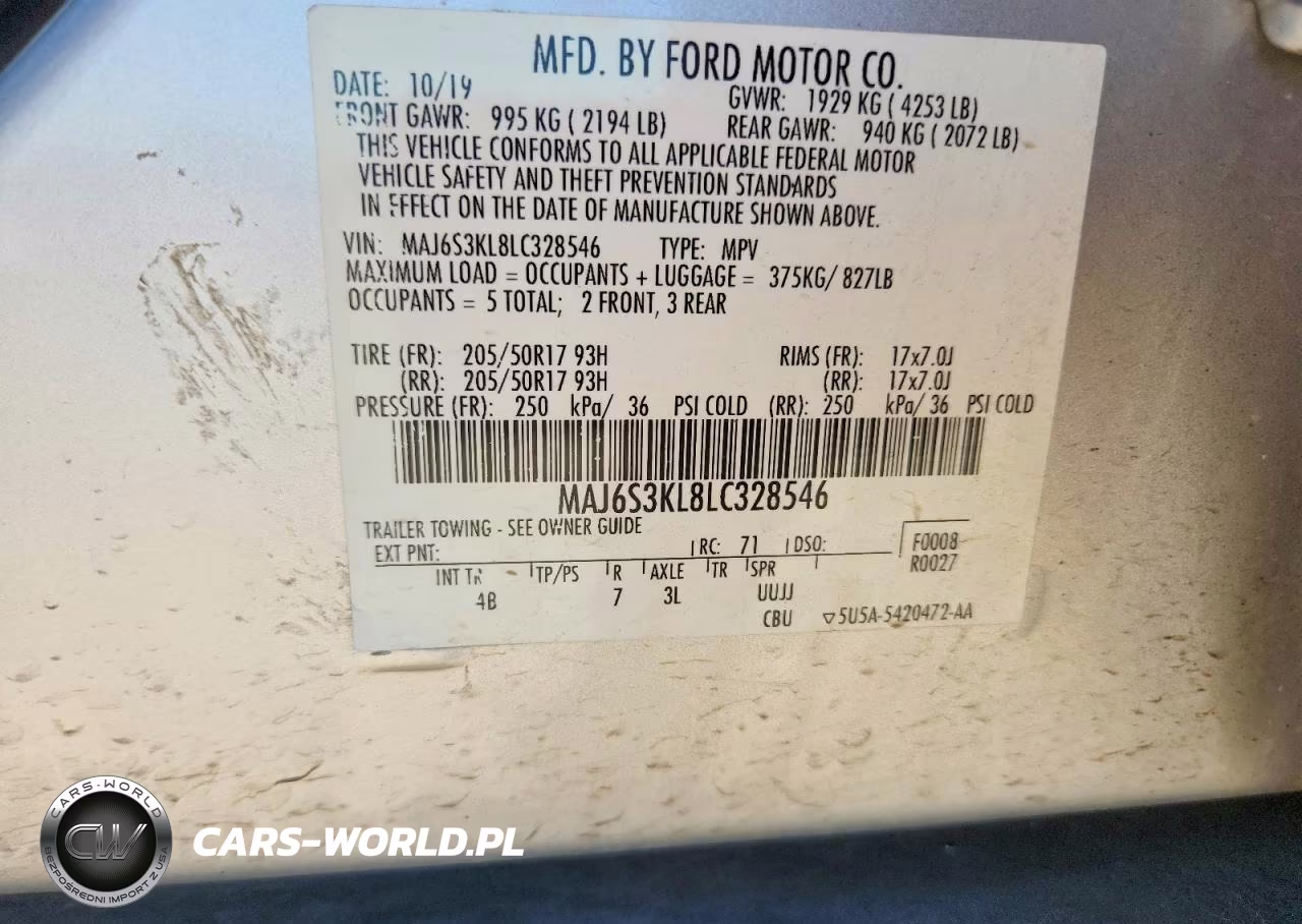 2020 Ford Ecosport Titanium VIN:MAJ6S3KL8LC328546 - 13