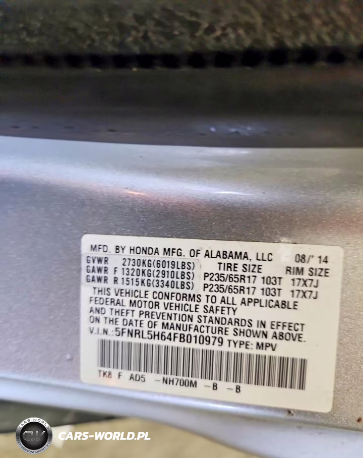 2015 Honda Odyssey Exl VIN:5FNRL5H64FB010979 - 13