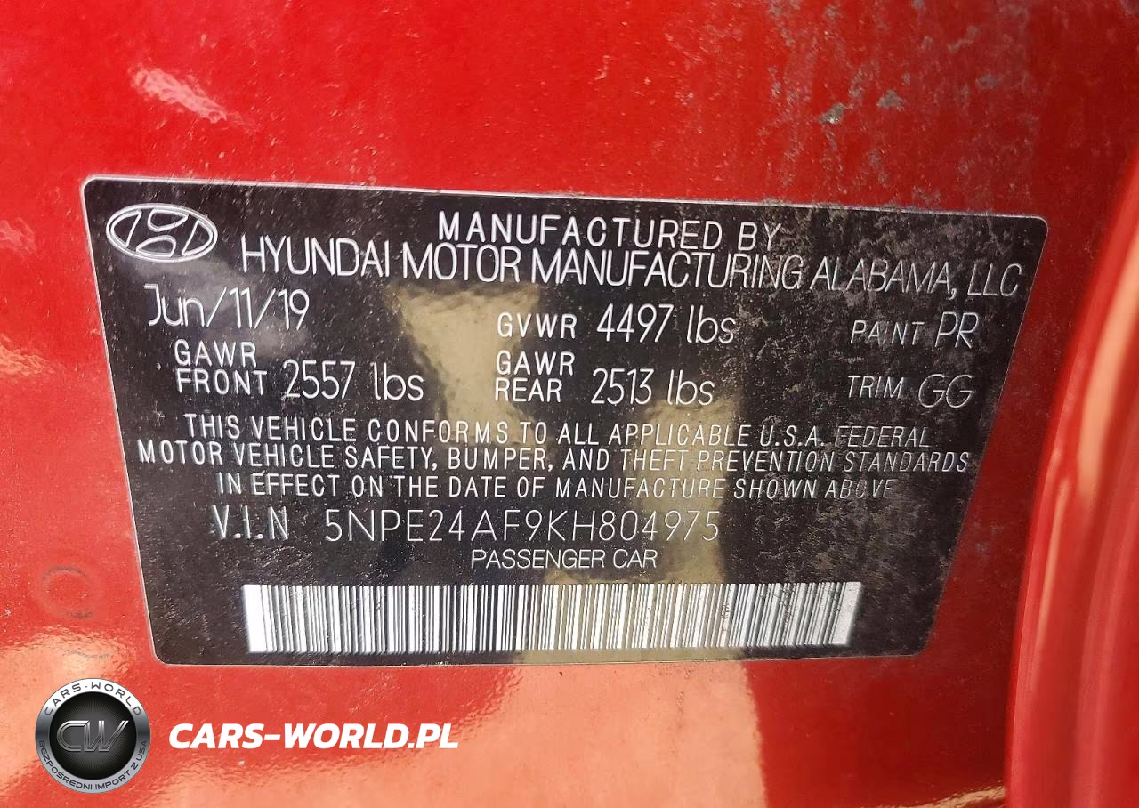 2019 Hyundai Sonata Se VIN:5NPE24AF9KH804975 - 12