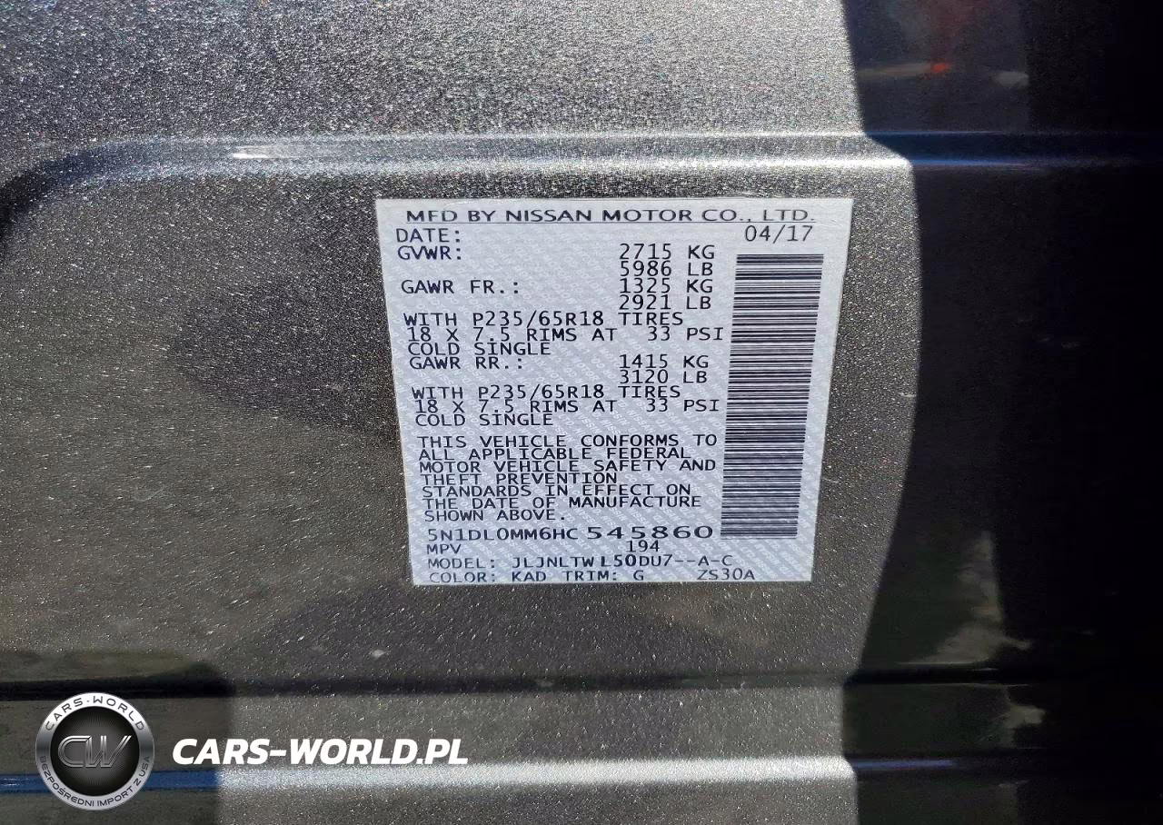 2017 Infiniti Qx60 Base VIN:5N1DL0MM6HC545860 - 13