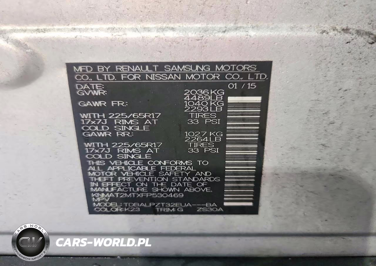 2015 Nissan Rogue S VIN:KNMAT2MTXFP530469 - 13
