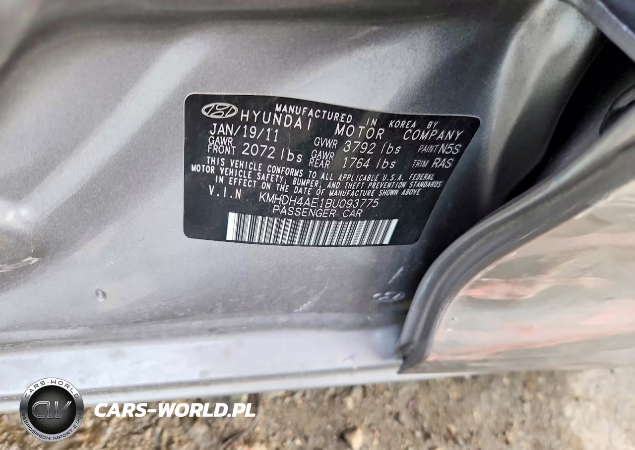 2011 Hyundai Elantra Gls VIN:KMHDH4AE1BU093775 - 12