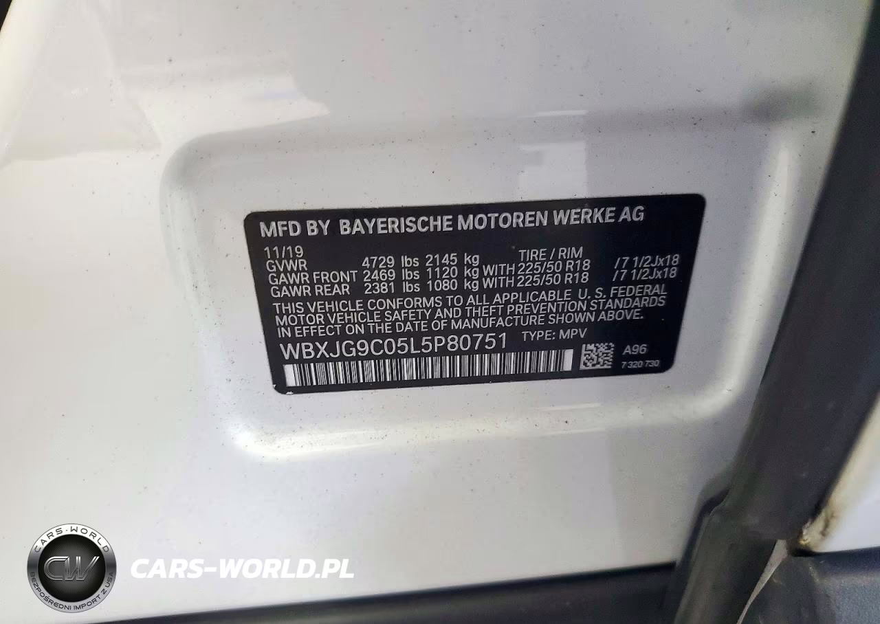 2020 BMW X1 xDrive28I VIN:WBXJG9C05L5P80751 - 13