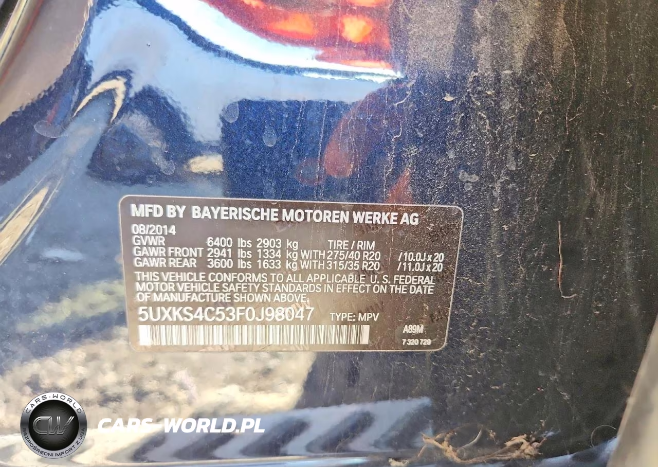2015 BMW X5 xDrive35D VIN:5UXKS4C53F0J98047 - 13