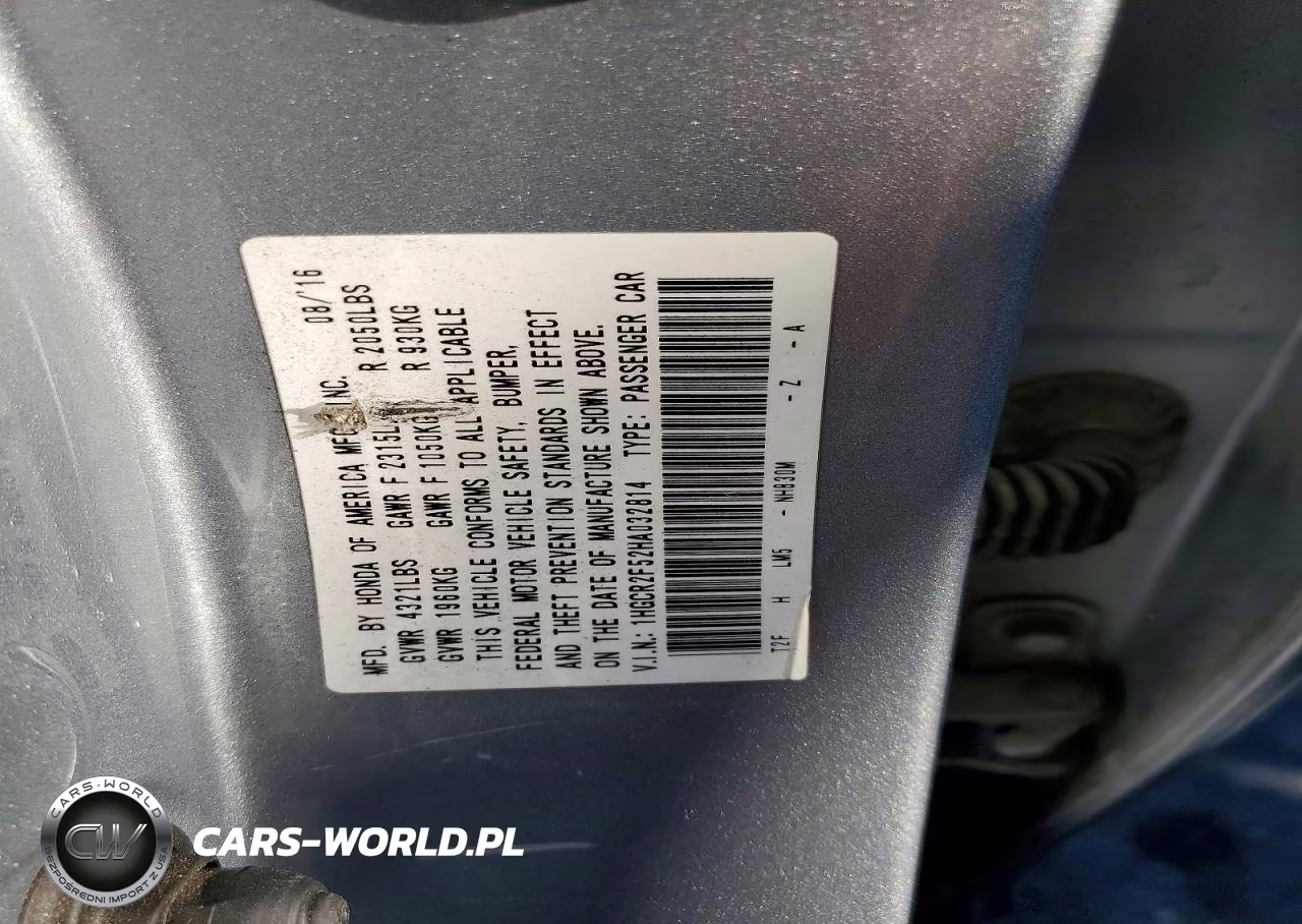 2017 Honda Accord Sport VIN:1HGCR2F52HA032814 - 12