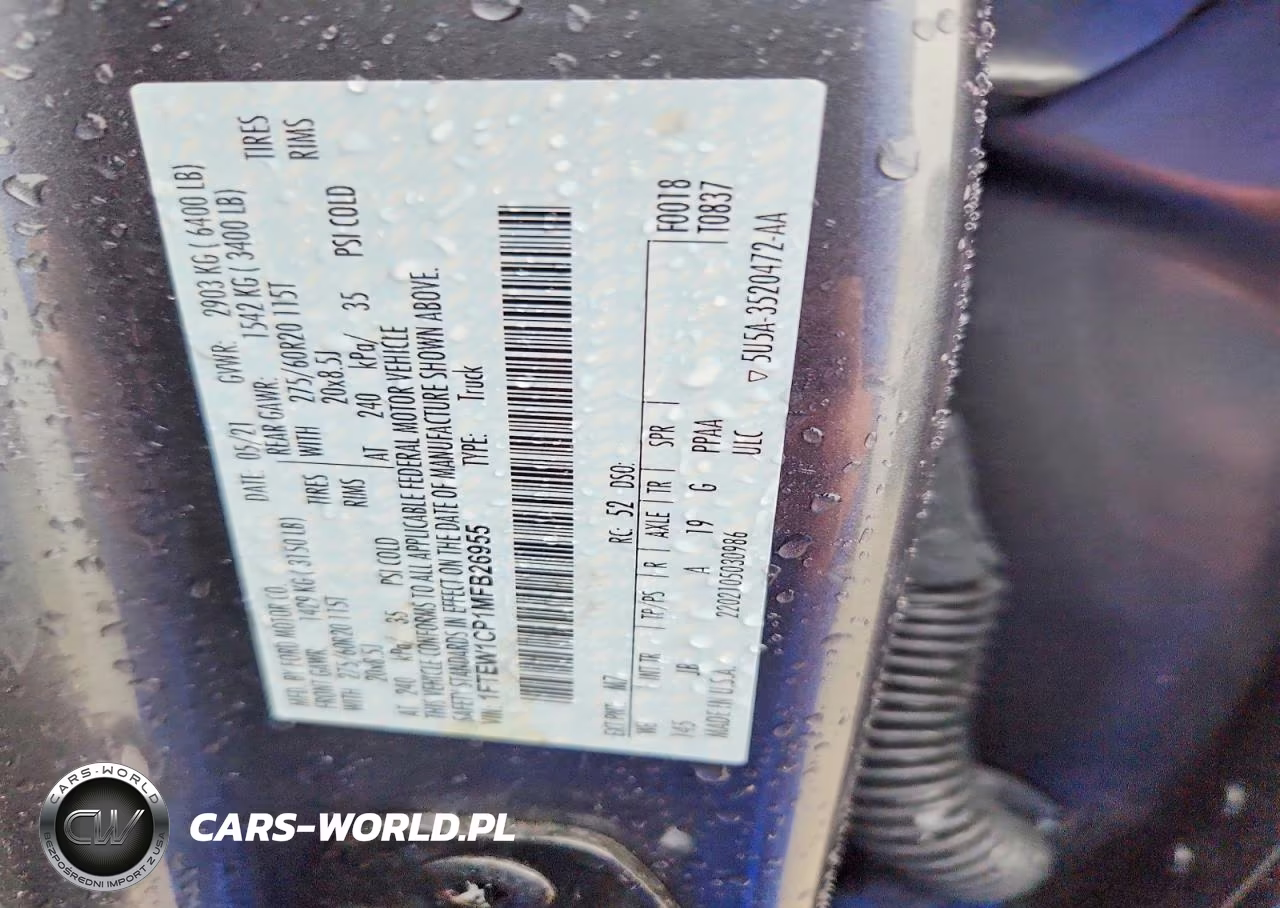 2021 Ford F150 Supercrew VIN:1FTEW1CP1MFB26955 - 12
