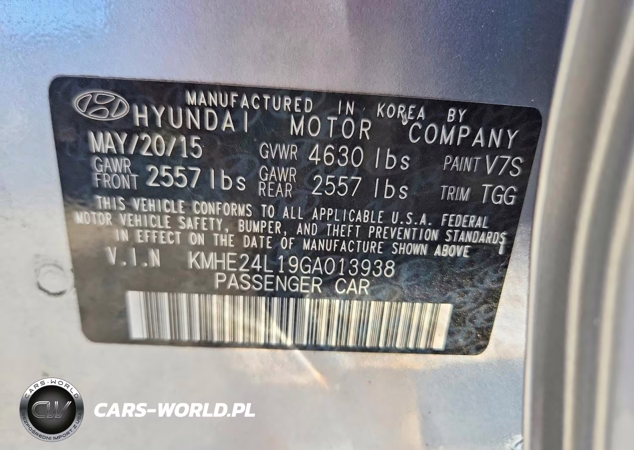 2016 Hyundai Sonata Hybrid Se VIN:KMHE24L19GA013938 - 12