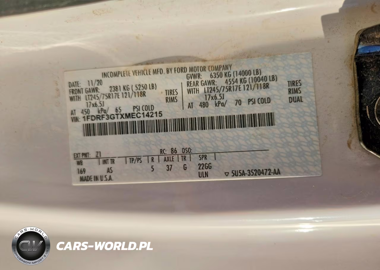 2021 Ford F350 Super Duty VIN:1FDRF3GTXMEC14215 - 12