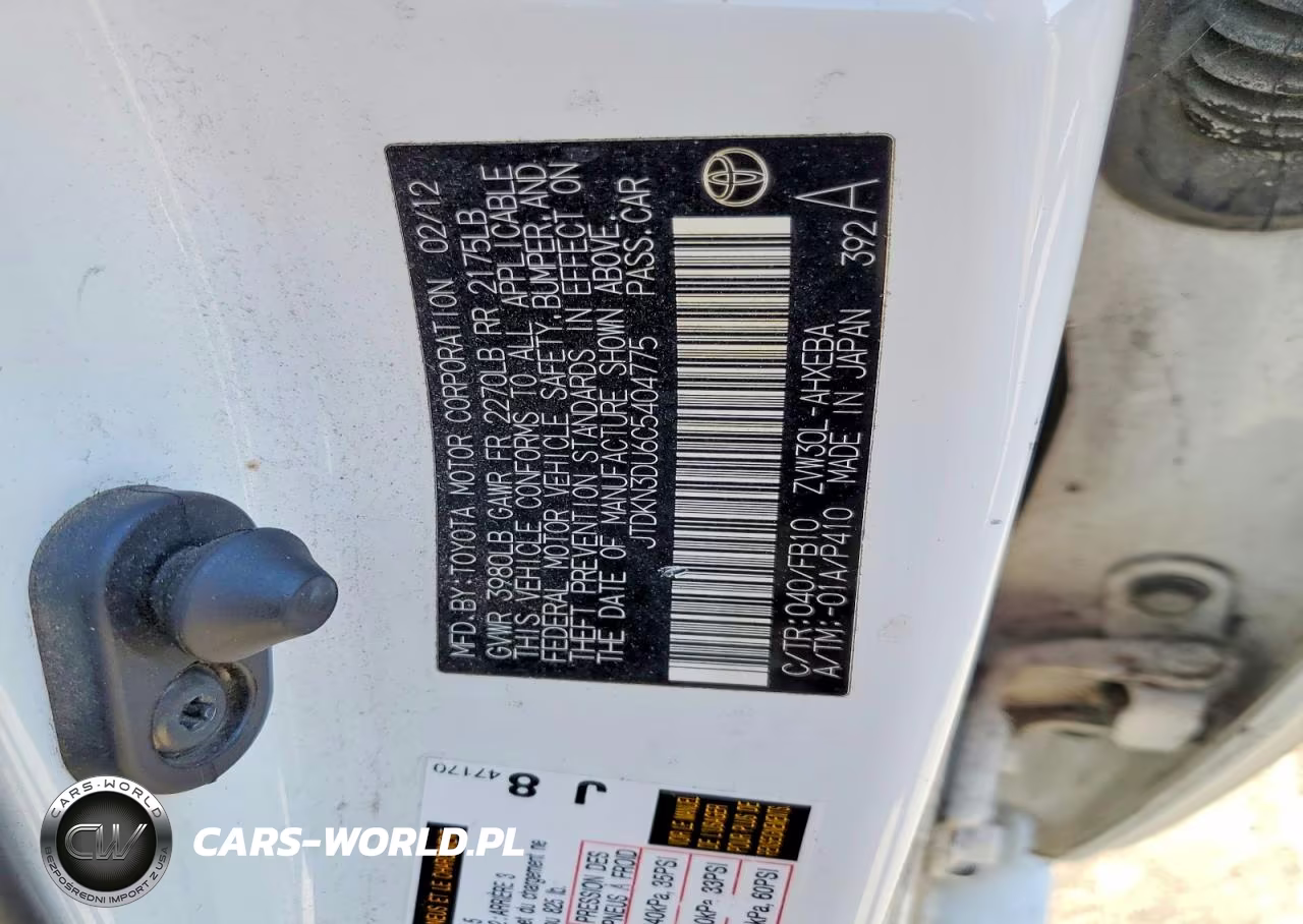 2012 Toyota Prius Three VIN:JTDKN3DU6C5404775 - 13