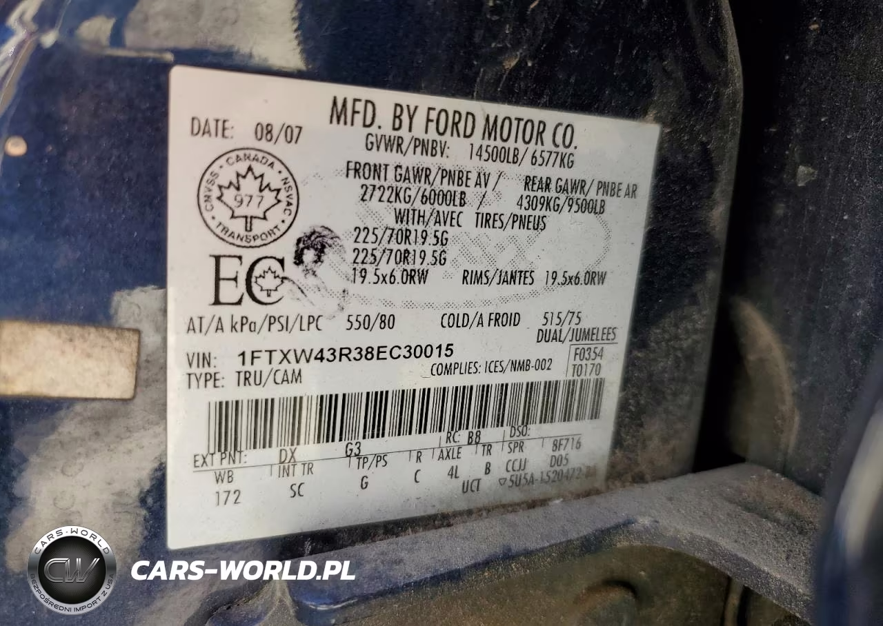 2008 Ford F450 Super Duty VIN:1FTXW43R38EC30015 - 12