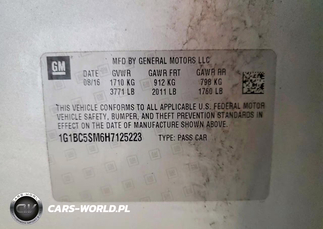 2017 Chevrolet Cruze Ls VIN:1G1BC5SM6H7125223 - 12