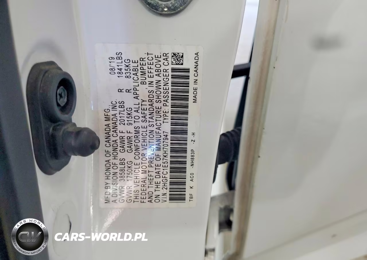 2019 Honda Civic Si VIN:2HGFC1E57KH707947 - 13