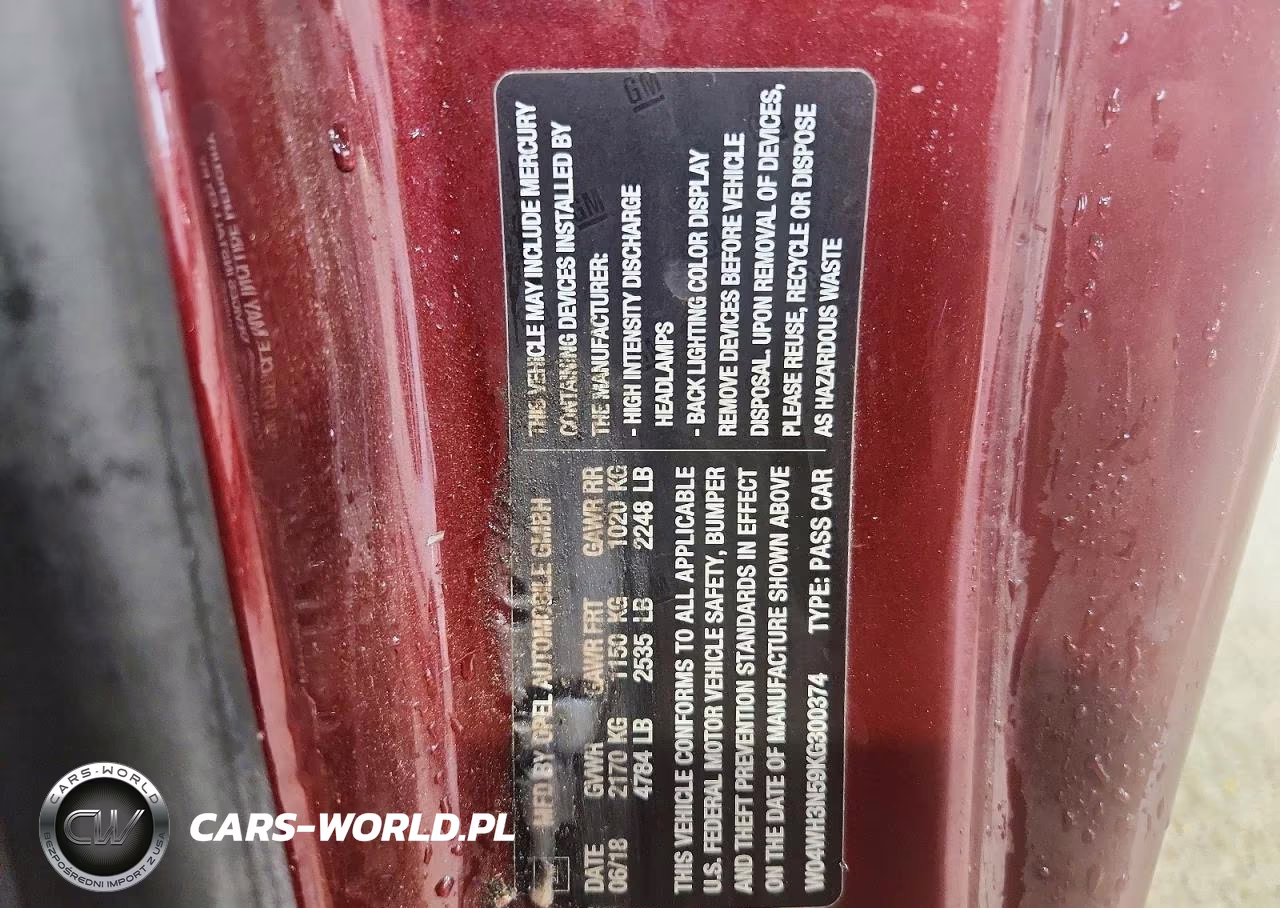 2019 Buick Cascada Premium VIN:W04WH3N59KG300374 - 12