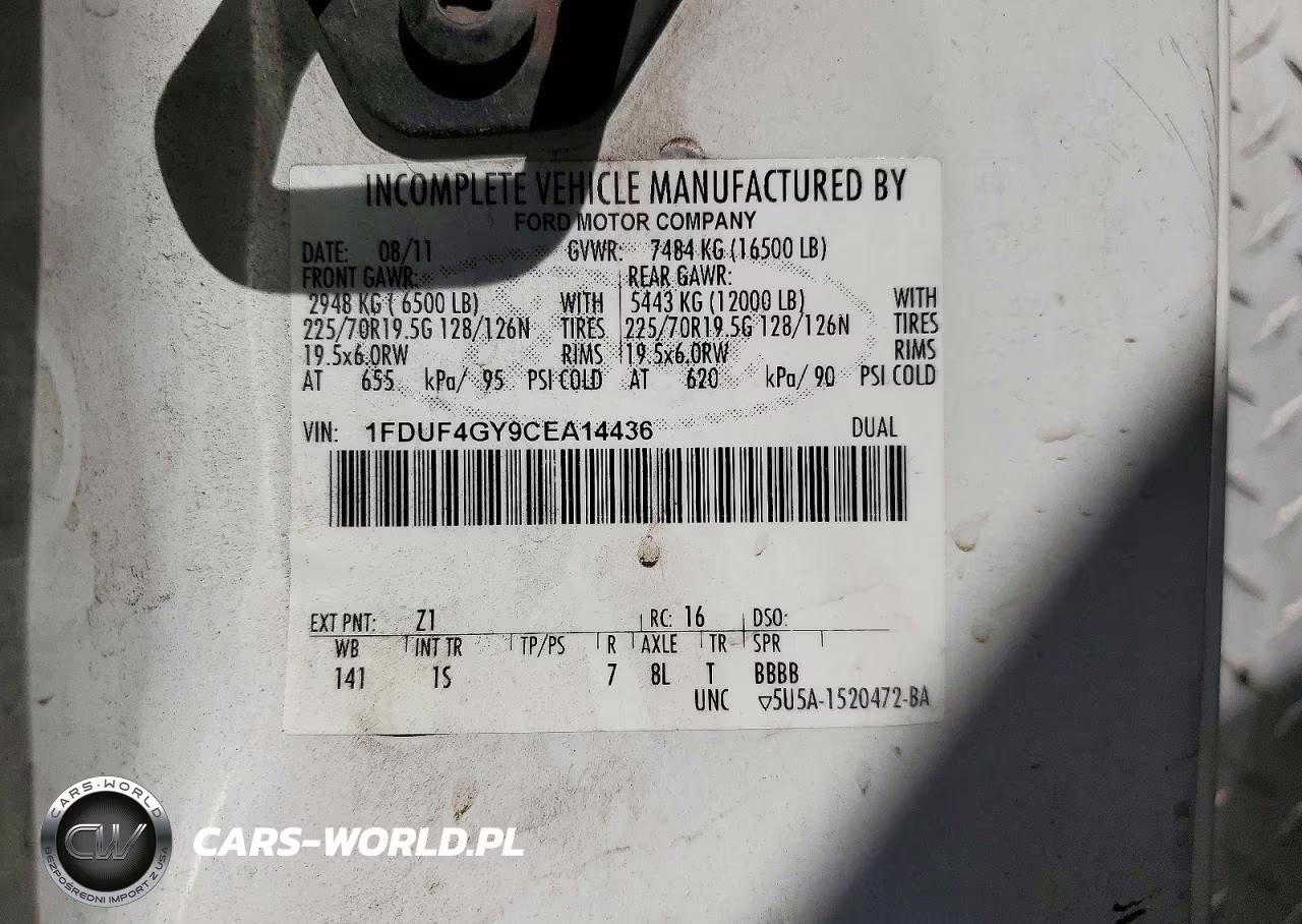 2012 Ford F450 Super Duty Bucket Truck VIN:1FDUF4GY9CEA14436 - 11