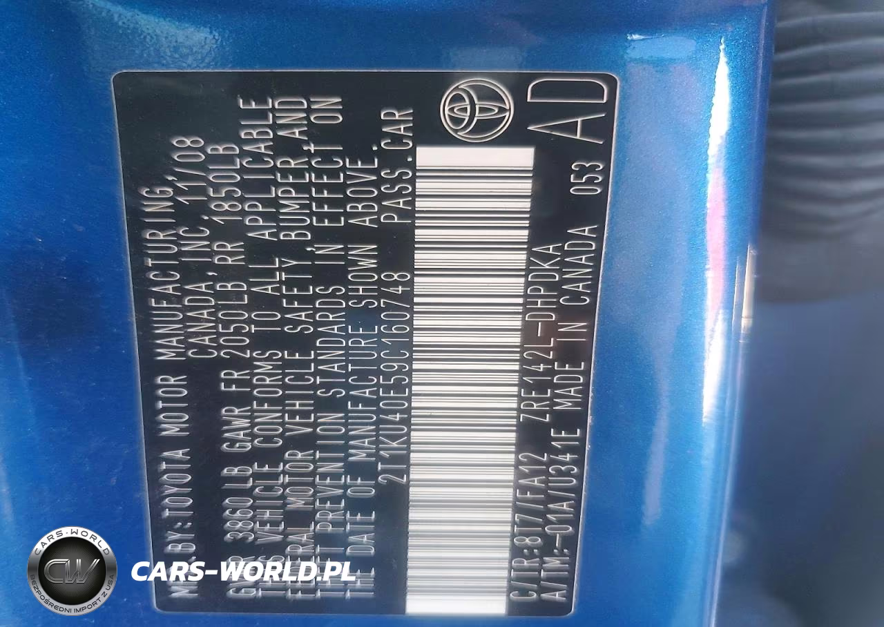 2009 Toyota Matrix Base VIN:2T1KU40E59C160748 - 13