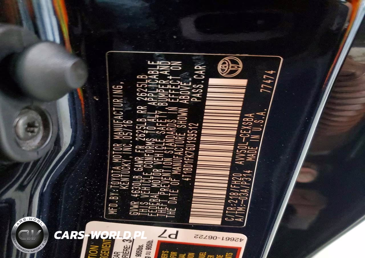 2016 Toyota Camry Hybrid Se VIN:4T1BD1FK7GU199512 - 12