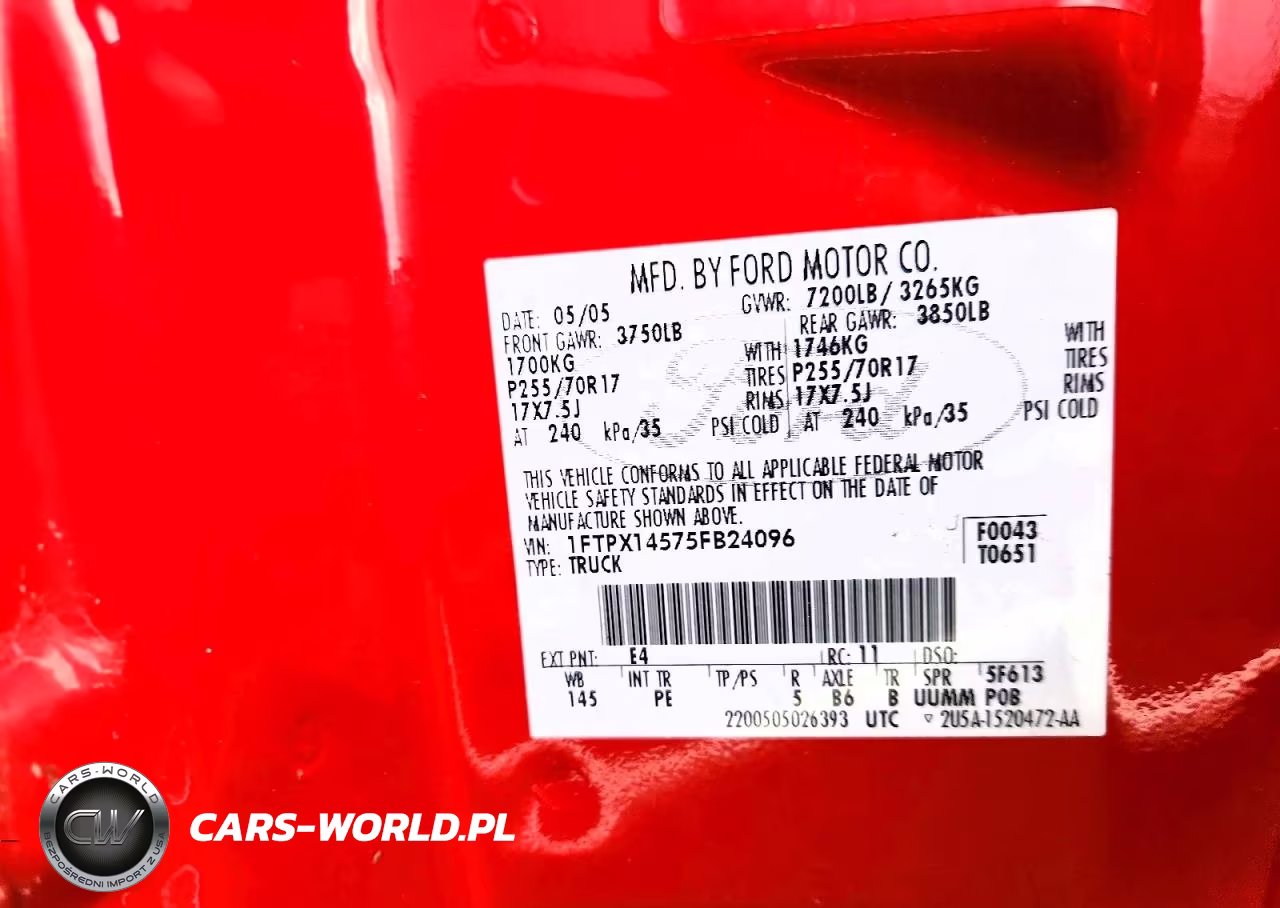 2005 Ford F150 VIN:1FTPX14575FB24096 - 13