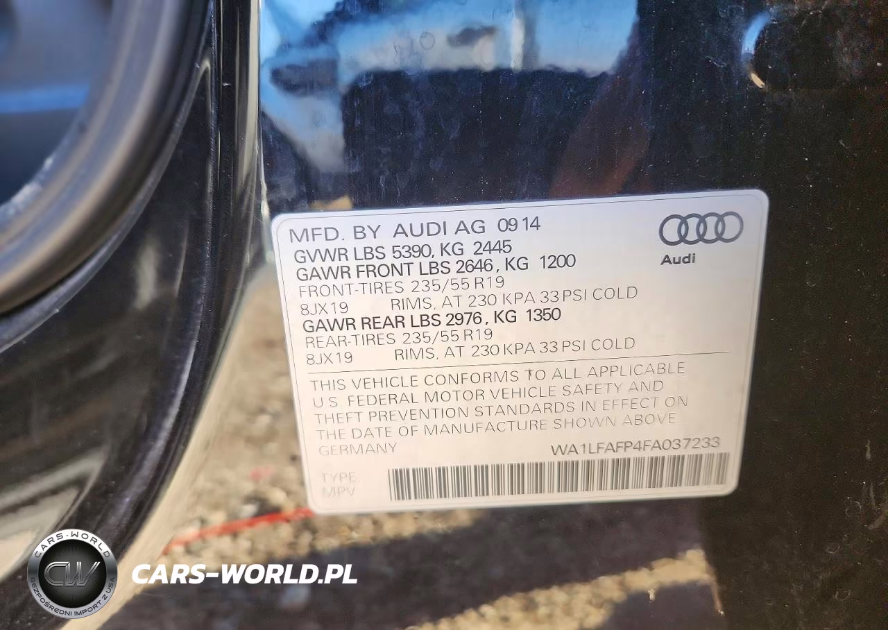 AUDI Q5 PREMIUM VIN:WA1LFAFP4FA037233 - 12
