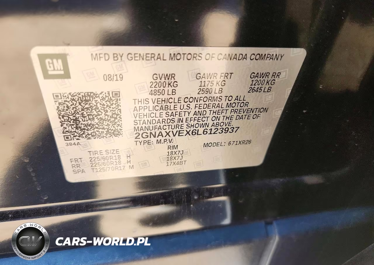 2020 Chevrolet Equinox Lt VIN:2GNAXVEX6L6123937 - 12