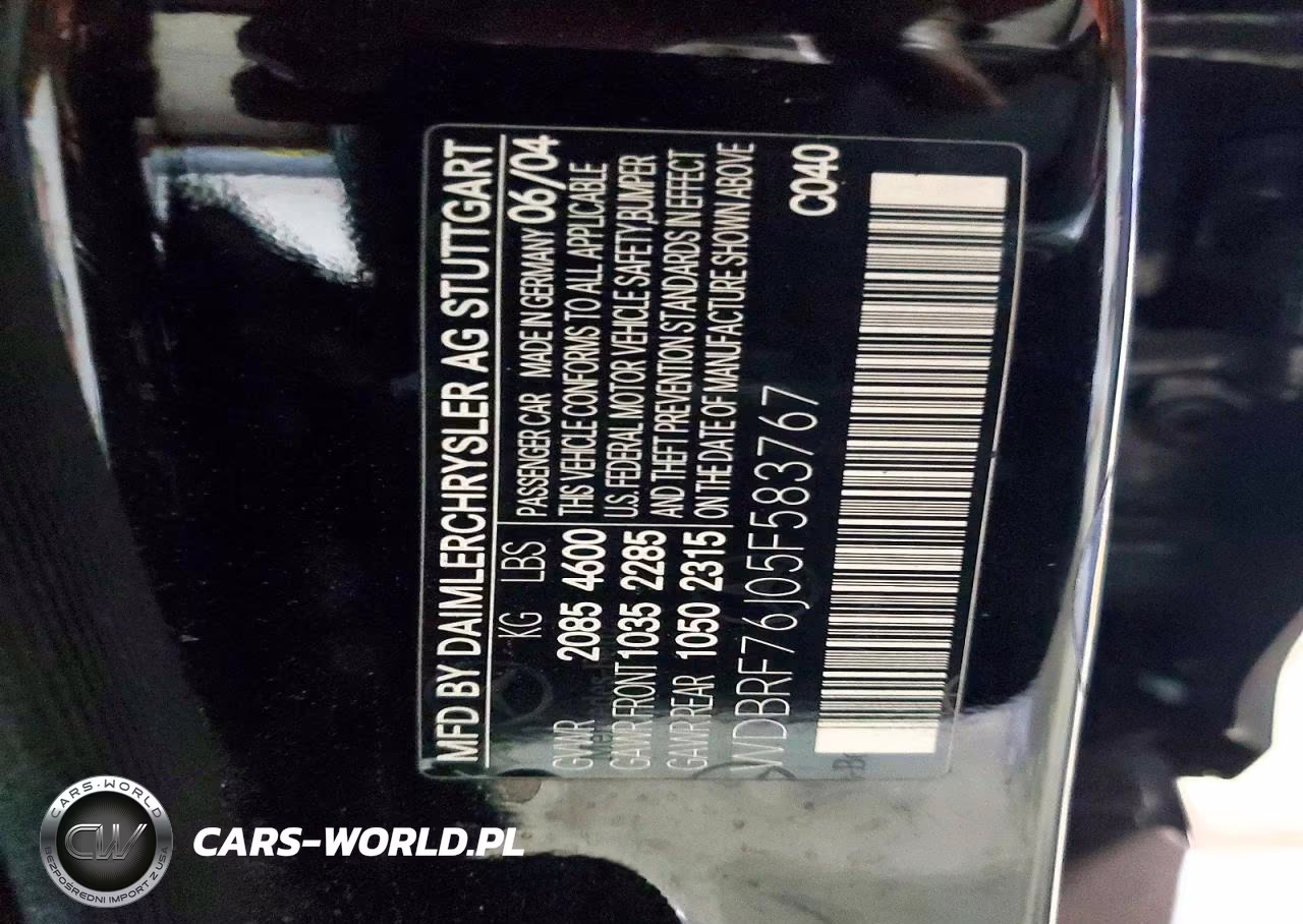 2005 Mercedes-Benz C 55 Amg VIN:WDBRF76J05F583767 - 13