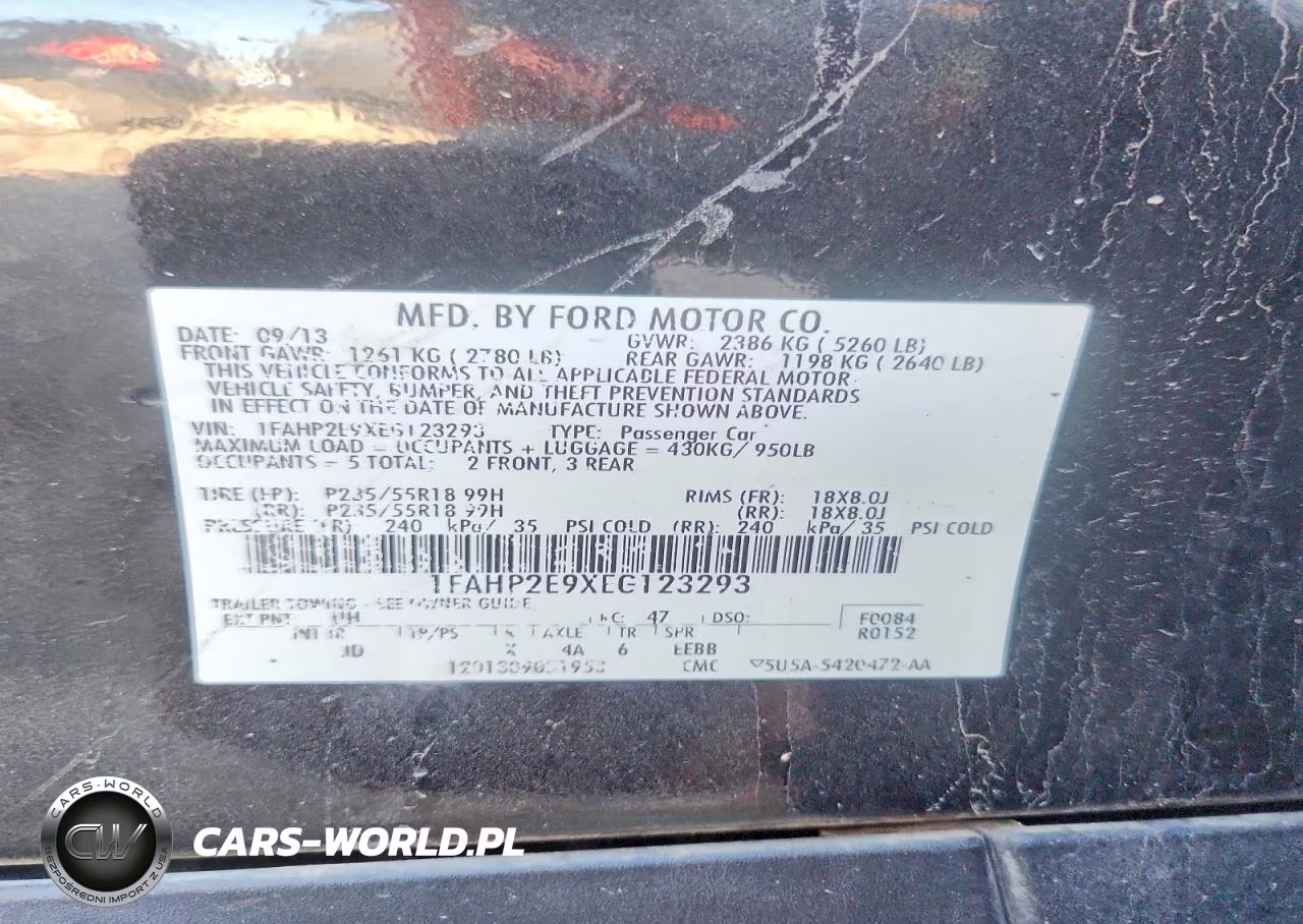2014 Ford Taurus Sel VIN:1FAHP2E9XEG123293 - 12