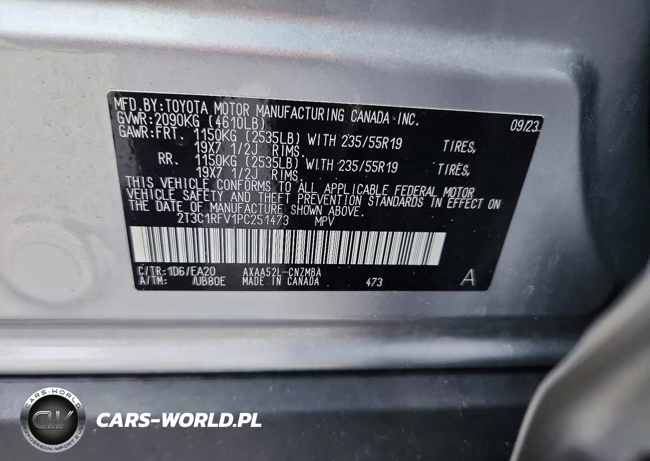 2023 Toyota Rav4 Xle Premium VIN:2T3C1RFV1PC251473 - 13