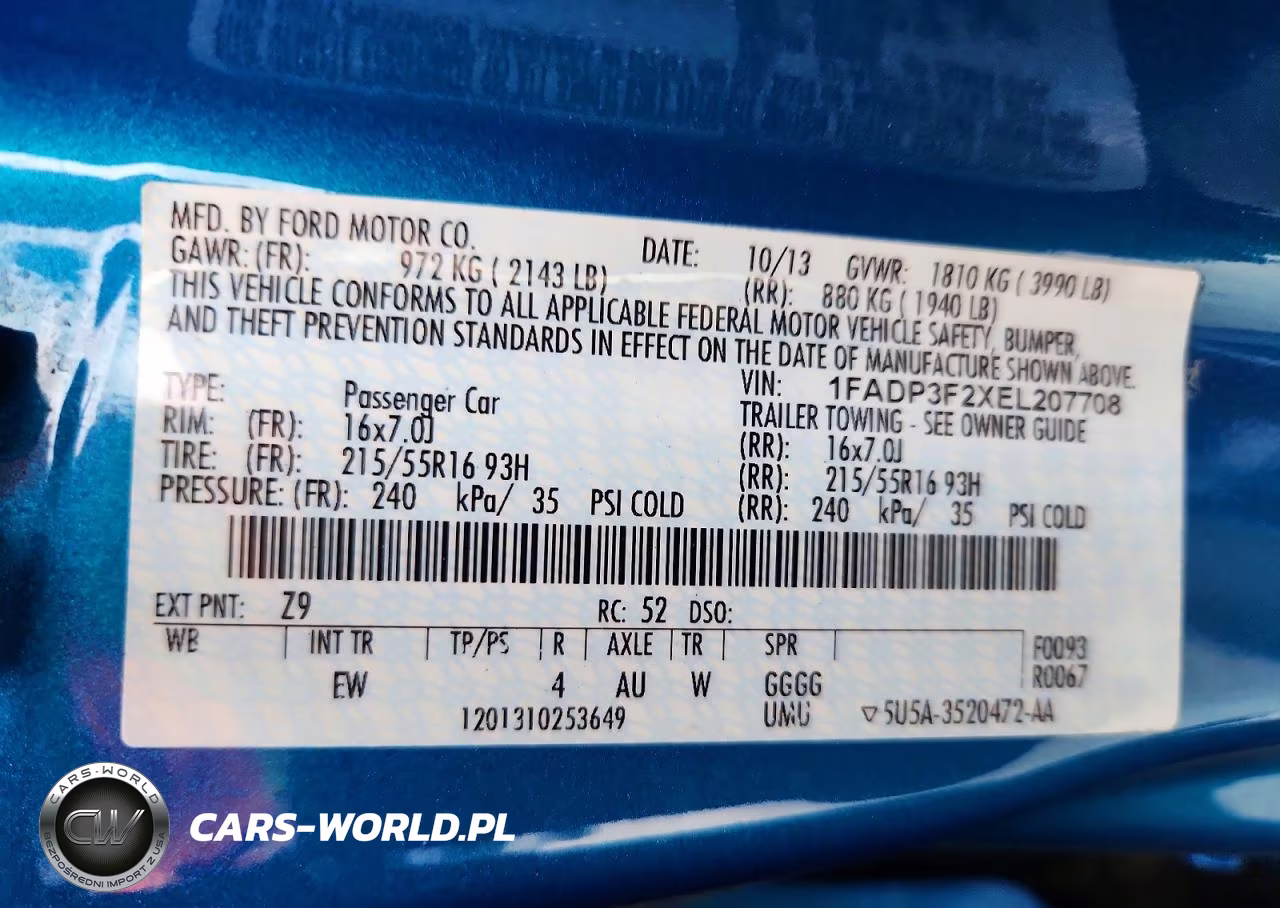 2014 Ford Focus Se VIN:1FADP3F2XEL207708 - 12