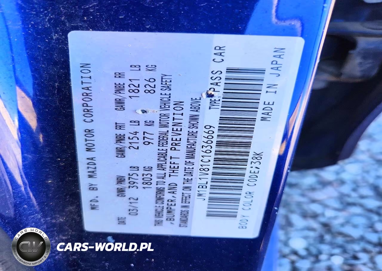 2012 Mazda 3 I VIN:JM1BL1V81C1636669 - 13