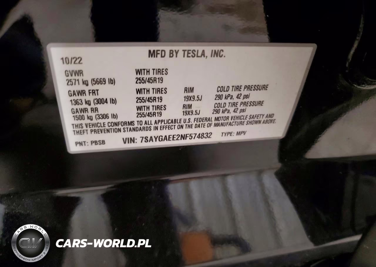2022 Tesla Model Y VIN:7SAYGAEE2NF574832 - 14