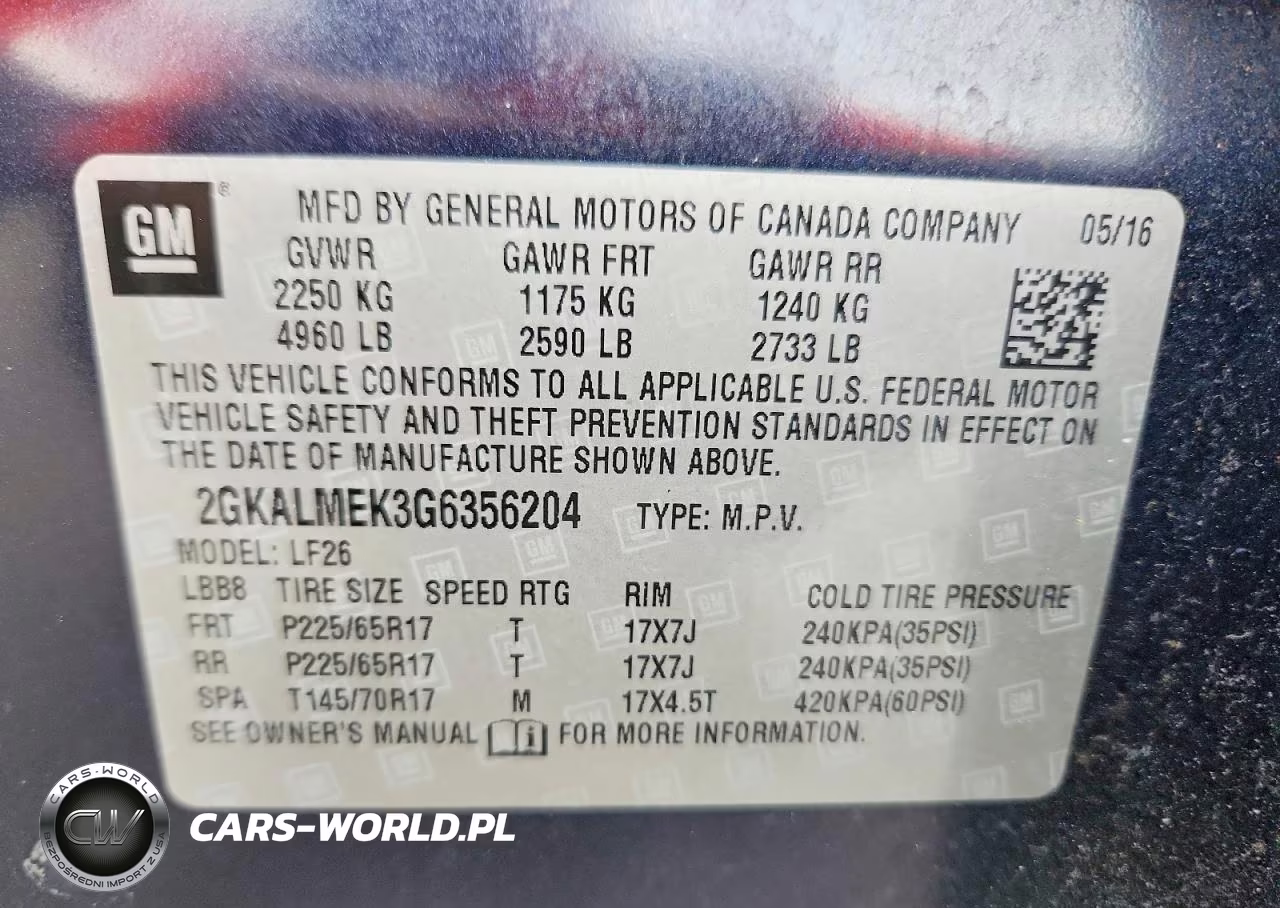 2016 GMC Terrain Sle VIN:2GKALMEK3G6356204 - 14