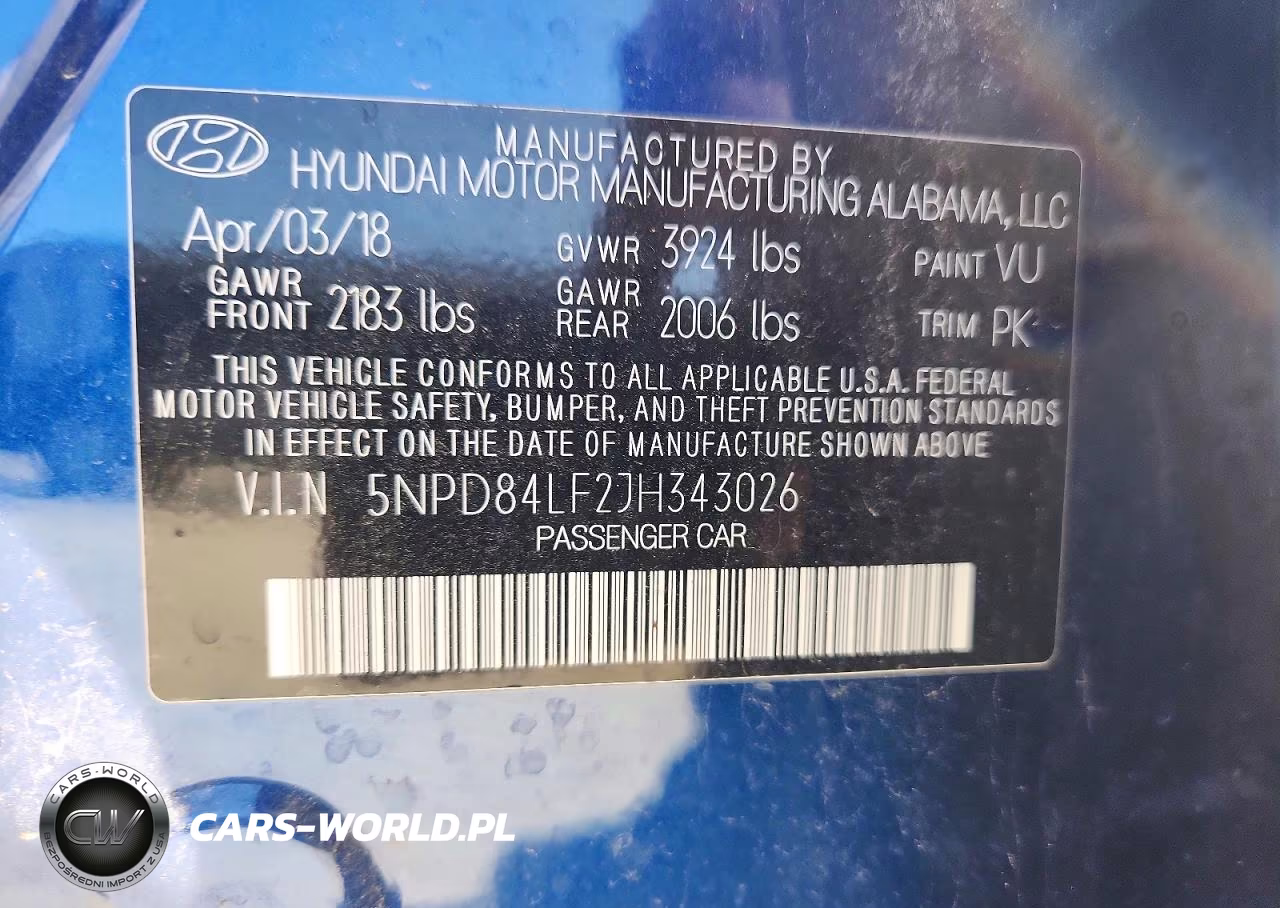2018 Hyundai Elantra Sel VIN:5NPD84LF2JH343026 - 12