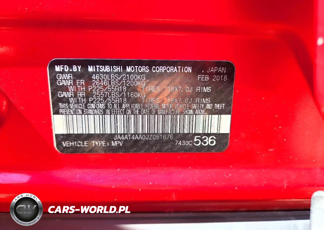 2018 Mitsubishi Eclipse Cross Le VIN:JA4AT4AA0JZ051676 - 12