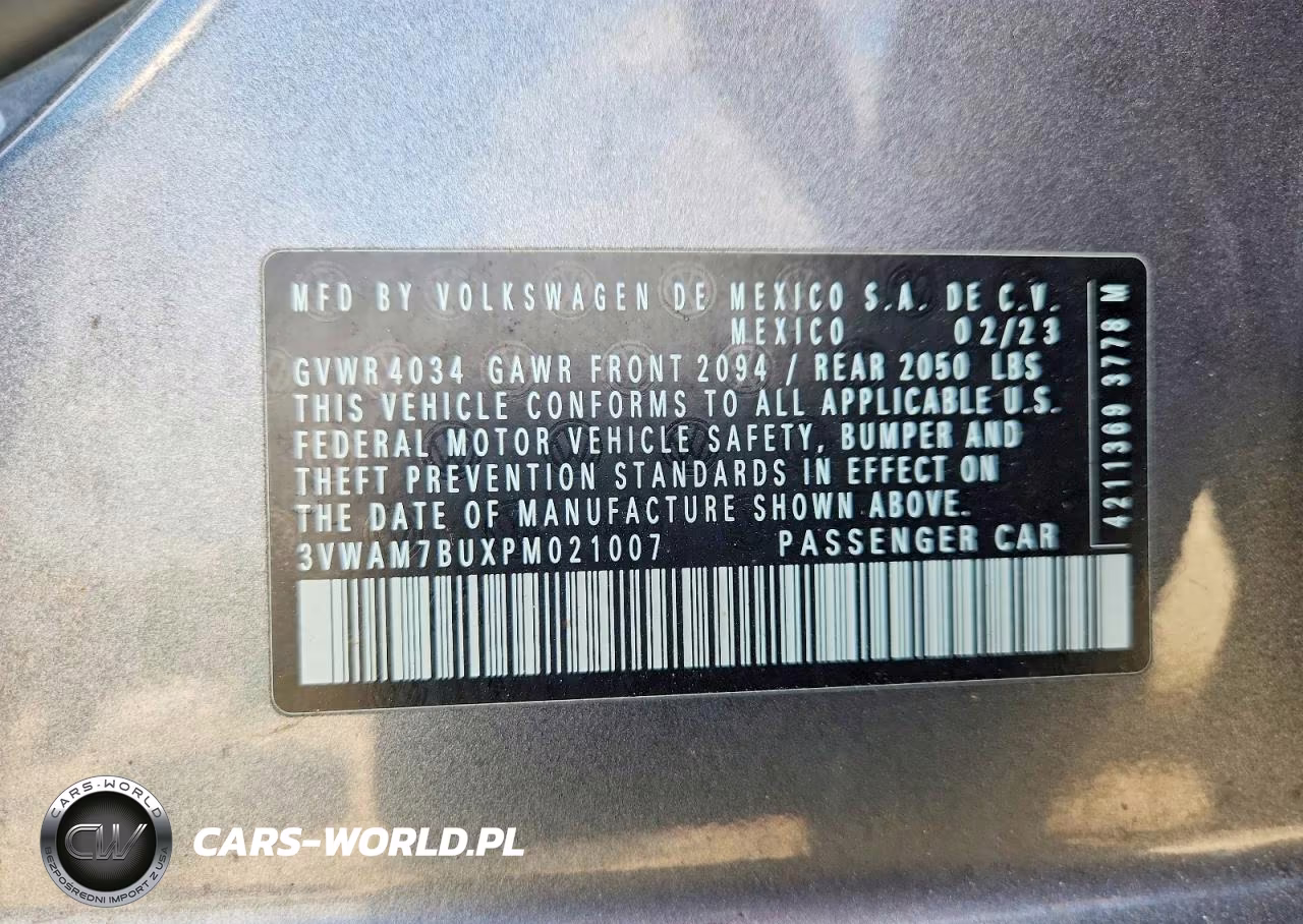 2023 Volkswagen Jetta Sport VIN:3VWAM7BUXPM021007 - 12